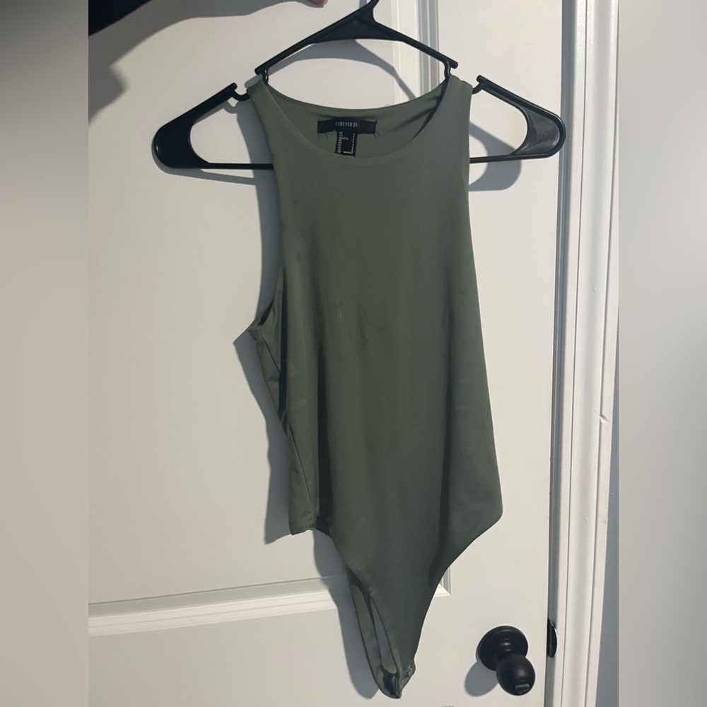 Forever 21 green bodysuit, sleeveless